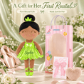 Load image into Gallery viewer, Gloveleya 13-inch Personalized Plush Dolls Iridescent Glitter Ballerina Series Tanned Green Ballet Dream - Gloveleya Official