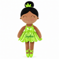 Load image into Gallery viewer, Gloveleya 13-inch Personalized Plush Dolls Iridescent Glitter Ballerina Series Tanned Green Ballet Dream - Gloveleya Official