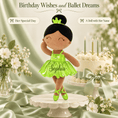 Load image into Gallery viewer, Gloveleya 13-inch Personalized Plush Dolls Iridescent Glitter Ballerina Series Tanned Green Ballet Dream - Gloveleya Official