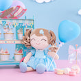 Load image into Gallery viewer, Gloveleya 16 - inch Personalized Plush Dolls Curly Love Heart Princess Dolls - Blue - Gloveleya Official