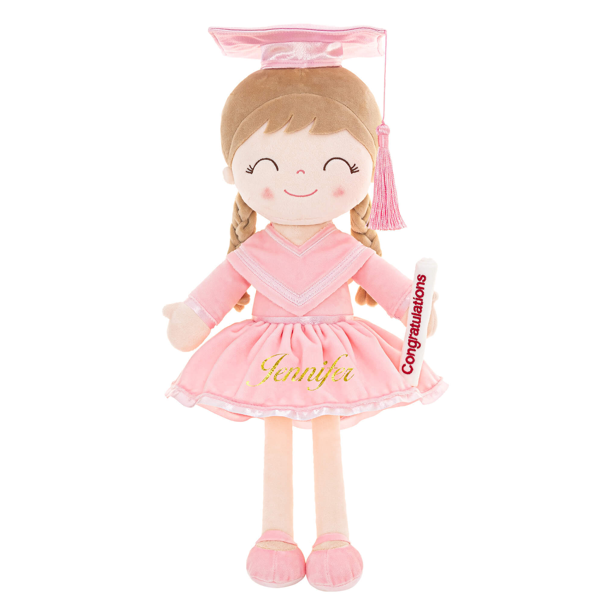 Gloveleya 16 - inch Personalized Plush Dolls Graduation Series Pink - Gloveleya Official