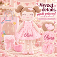Cargar la imagen en la vista de la galería, Gloveleya 16-Inch Personalized Valentine Princess Doll – Pink - Gloveleya Official