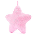 Load image into Gallery viewer, Gloveleya 20 - inch Plush Fashion Pillow Ironing Silver Heart Pattern Star Shaped Pillows Light Pink - Gloveleya Official