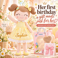 Load image into Gallery viewer, 02_黄色雏菊_Sophia_金色闪字 01_生日主图