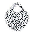 Load image into Gallery viewer, Gloveleya 6 - inch Fashion Baby Girls Handbag Plush Shock Textile Purse Girls Purse Heart Shaped Black and White - Gloveleya Official