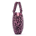 Load image into Gallery viewer, Gloveleya 6 - inch Fashion Baby Girls Leopard Handbag Plush Shock Textile Purse Girls Purse Heart Shaped Dark Rose - Gloveleya Official