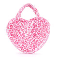 Load image into Gallery viewer, Gloveleya 6 - inch Fashion Baby Girls Leopard Handbag Plush Shock Textile Purse Girls Purse Heart Shaped Rose - Gloveleya Official