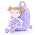 Load image into Gallery viewer, Gloveleya 9 - inch Personalized Flower Fairy Girls Dolls Backpacks Purple - Gloveleya Official