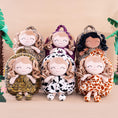 Load image into Gallery viewer, Gloveleya 9 - inch Personalized Plush Curly Animal Leopard Dolls Backpack Skinny - Gloveleya Official