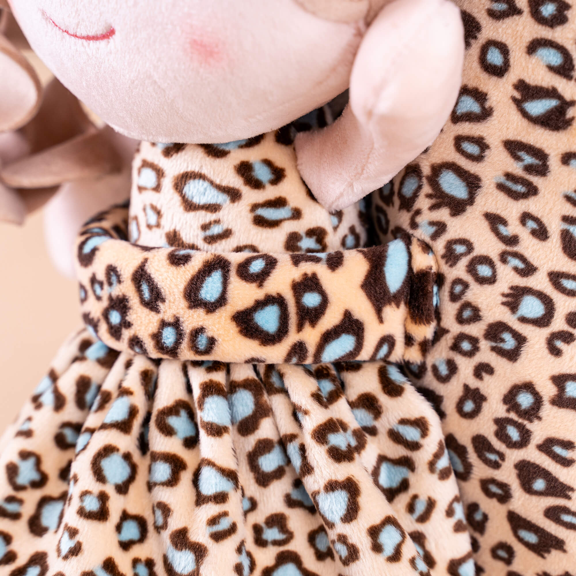 Gloveleya 9 - inch Personalized Plush Curly Animal Leopard Dolls Backpack Skinny - Gloveleya Official