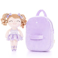 Load image into Gallery viewer, Gloveleya 9 - inch Personalized Plush Curly Ballet Girl Dolls Backpack Purple Ballet Dream - Gloveleya Official