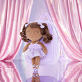 Load image into Gallery viewer, Gloveleya 9 - inch Personalized Plush Curly Ballet Girl Dolls Backpack Tanned Purple Ballet Dream - Gloveleya Official