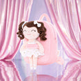 Cargar la imagen en la vista de la galería, Gloveleya 9 - inch Personalized Plush Curly Ballet Girl Dolls Backpack White Ballet Dream - Gloveleya Official