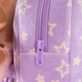 Carica l'immagine nel visualizzatore della galleria, Gloveleya 9 - inch Personalized Plush Curly Star Dolls Backpack Purple - Gloveleya Official