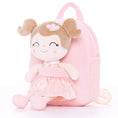 Carica l'immagine nel visualizzatore della galleria, Gloveleya 9 - inch Toddler Girls Backpack Girl Gifts Plush Backpack with Doll in Flocked Heart Skirt Pink - Gloveleya Official
