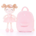 Carica l'immagine nel visualizzatore della galleria, Gloveleya 9 - inch Toddler Girls Backpack Girl Gifts Plush Backpack with Doll in Flocked Heart Skirt Pink - Gloveleya Official