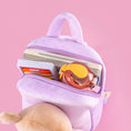 Load image into Gallery viewer, Gloveleya 9 - inch Toddler Girls Backpack Girl Gifts Plush Backpack with Doll in Flocked Heart Skirt Purple - Gloveleya Official