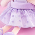 Load image into Gallery viewer, Gloveleya 9 - inch Toddler Girls Backpack Girl Gifts Plush Backpack with Doll in Flocked Heart Skirt Purple - Gloveleya Official