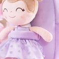 Load image into Gallery viewer, Gloveleya 9 - inch Toddler Girls Backpack Girl Gifts Plush Backpack with Doll in Flocked Heart Skirt Purple - Gloveleya Official