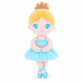 Load image into Gallery viewer, Gloveleya blue classic ballerina doll - white background view 2