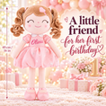 Load image into Gallery viewer, Gloveleya personalized curly hair princess doll, pink, gift gallery 3