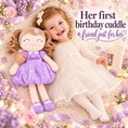 Load image into Gallery viewer, Gloveleya personalized curly hair princess doll, purple, gift gallery 5