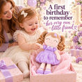 Load image into Gallery viewer, Gloveleya personalized curly hair princess doll, purple, gift gallery 7