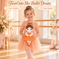 Cargar la imagen en la vista de la galería, Gloveleya orange glass ballet doll - 女孩抱娃娃跳舞