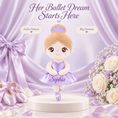 Load image into Gallery viewer, Gloveleya purple glass ballet doll - 她的芭蕾梦想