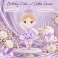Load image into Gallery viewer, Gloveleya purple glass ballet doll - 生日芭蕾梦想