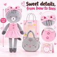 Load image into Gallery viewer, Gloveleya Gray Kitty Doll Gift Set – 4 Pieces, 35 cm - Gloveleya Official