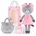 Load image into Gallery viewer, Gloveleya Gray Kitty Doll Gift Set – 4 Pieces, 35 cm - Gloveleya Official