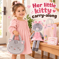 Load image into Gallery viewer, Gloveleya Gray Kitty Doll Gift Set – 4 Pieces, 35 cm - Gloveleya Official
