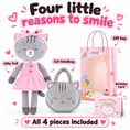 Load image into Gallery viewer, Gloveleya Gray Kitty Doll Gift Set – 4 Pieces, 35 cm - Gloveleya Official