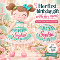Load image into Gallery viewer, Gloveleya 16-inch green Spring Girl doll - personalized gift gallery 2