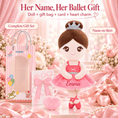 Cargar la imagen en la vista de la galería, Gloveleya Personalized Ballerina Doll – 13-Inch Coral - Gloveleya Official