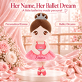 Cargar la imagen en la vista de la galería, Gloveleya Personalized Ballerina Doll – 13-Inch Coral - Gloveleya Official