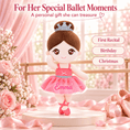 Cargar la imagen en la vista de la galería, Gloveleya Personalized Ballerina Doll – 13-Inch Coral - Gloveleya Official