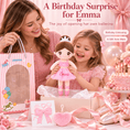 Cargar la imagen en la vista de la galería, Gloveleya Personalized Ballerina Doll – 13-Inch Pink Ballet Dream - Gloveleya Official