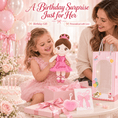 Cargar la imagen en la vista de la galería, Gloveleya Personalized Ballerina Doll – 13-Inch Pink Glass Ballet - Gloveleya Official