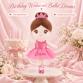 Cargar la imagen en la vista de la galería, Gloveleya Personalized Ballerina Doll – 13-Inch Pink Glass Ballet - Gloveleya Official
