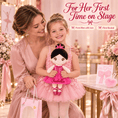 Load image into Gallery viewer, Gloveleya Personalized Ballerina Doll – 13-Inch Rose Glass Ballet - Gloveleya Official