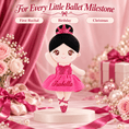 Load image into Gallery viewer, Gloveleya Personalized Ballerina Doll – 13-Inch Rose Glass Ballet - Gloveleya Official