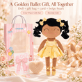Load image into Gallery viewer, Gloveleya Personalized Ballerina Doll – 14-Inch Brown Skin Gold - Gloveleya Official