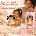 Load image into Gallery viewer, Gloveleya Personalized Ballerina Doll – 14-Inch Brown Skin Gold - Gloveleya Official