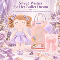 Load image into Gallery viewer, Gloveleya Personalized Ballerina Doll – 14-Inch Purple - Gloveleya Official