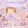 Load image into Gallery viewer, Gloveleya Personalized Ballerina Doll – 14-Inch Purple - Gloveleya Official