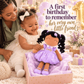 Load image into Gallery viewer, Gloveleya Personalized Curly Hair Princess Doll – 16-Inch Brown Skin, Purple - Gloveleya Official