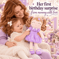 Load image into Gallery viewer, Gloveleya Personalized Curly Hair Princess Doll – 16-Inch Purple - Gloveleya Official