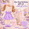 Load image into Gallery viewer, Gloveleya Personalized Curly Hair Princess Doll – 16-Inch Purple - Gloveleya Official